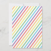 ユニコーンバースデーパーティー金ゴールドグリッターレインボー招待状 招待状 (裏面)