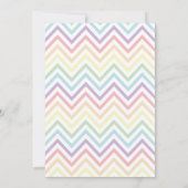 ユニコーンバースデーパーティー金ゴールドグリッターレインボー 招待状 (裏面)