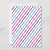 ユニコーンバースデーパーティ金ゴールドグリッターレインボー招待状 招待状 (裏面)