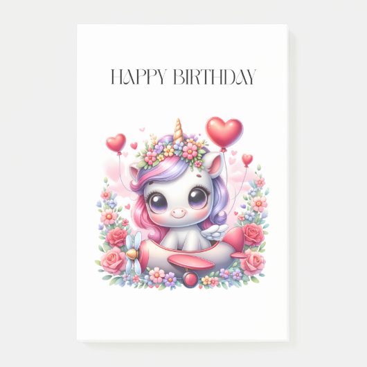 ユニコーンパイロットの誕生日 ポストイット (正面)