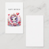 ユニコーンパイロットの誕生日 名刺 (正面/裏面)