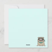 ユニコーンパグのホリデーカード シーズンカード (裏面)