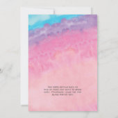 ユニコーンパジャマパーティー 招待状 (裏面)