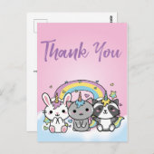 ユニコーンパステルガールズ誕生日サンキューユー ポストカード (正面/裏面)