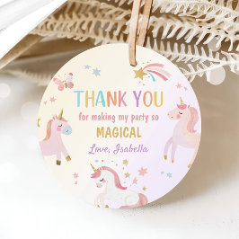 ユニコーンパステルマジカルレインボー誕生日 フェイバータグ