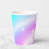 ユニコーンパステルレインボーカラー 紙コップ (正面)