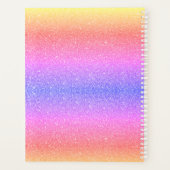 ユニコーンパステルレインボーグリッターパーソナライズされた プランナー手帳 (裏面)