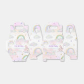 ユニコーンパステルレインボーバースデーパーティーの好意ボックス フェイバーボックス (折り畳みなし)