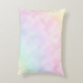 ユニコーンパステルレインボーパーソナライズされたネームキュート アクセントクッション (裏面(縦))