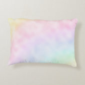 ユニコーンパステルレインボーパーソナライズされたネームキュート アクセントクッション (裏面)
