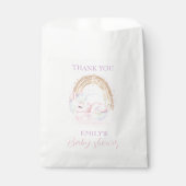 ユニコーンパステル金ゴールドレインボーベビーシャワー フェイバーバッグ (正面)