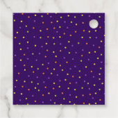 ユニコーンパンプキンハッピーハローウィンパープルメッセージカード フェイバータグ (裏面)