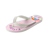 ユニコーンパーソナライズされたおよびハートビーチサンダル キッズビーチサンダル (アングル)