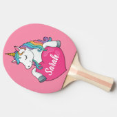 ユニコーンパーソナライズされたの名前  卓球ラケット (横)