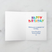 ユニコーンパーソナライズされたの3回目の誕生日 カード (内部)