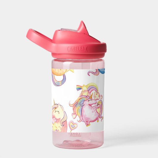 ユニコーンパーソナライズされたキッズウォーターボトル ウォーターボトル (右面)