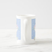 ユニコーンパーソナライズされたクリスマスボーン中国マグカップ ボーンチャイナマグカップ (裏面)