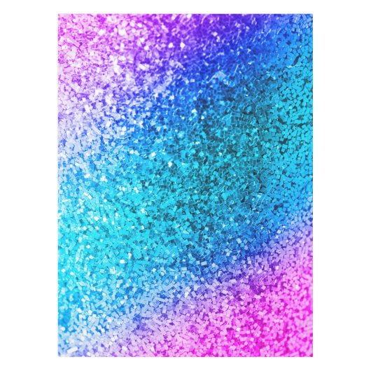 ユニコーンパーソナライズされたグリッターグラデーションテーブルクロス テーブルクロス (正面)