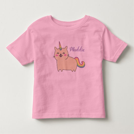 ユニコーンパーソナライズされたシャツ トドラーTシャツ (正面)