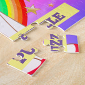 ユニコーンパーソナライズされたジグソーパズルとレインボー ジグソーパズル (側面)