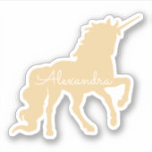 ユニコーンパーソナライズされたダイカットステッカー シール (正面)