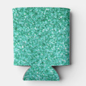 ユニコーンパーソナライズされたティール(緑がかった色)グリットクージー缶ホルダー 缶クーラー (裏面)