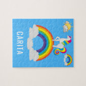 ユニコーンパーソナライズされたネームパズル ジグソーパズル (横)