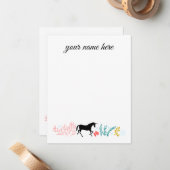 ユニコーンパーソナライズされたノテカード ノートカード (正面/裏面インサイチュ)