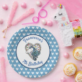 ユニコーンパーソナライズされたハート紙プレート ペーパープレート (パーティー)