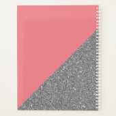 ユニコーンパーソナライズされたパステルレインボーグリッター プランナー手帳 (裏面)