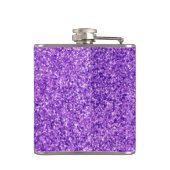 ユニコーンパーソナライズされたパープルグリッターフラスコ フラスク (裏面)