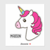 ユニコーンパーソナライズされたビニールステッカー シール (シート)