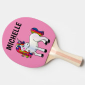 ユニコーンパーソナライズされたピンク卓球ラケット 卓球ラケット (横)