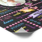 ユニコーンパーソナライズされたファースト誕生日ポスター ポスター (角)