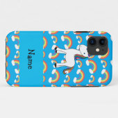ユニコーンパーソナライズされたブルー Case-Mate iPhoneケース (裏面(横))