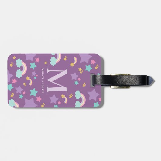 ユニコーンパーソナライズされたモノグラムバッグ/ラゲージタグ ラゲッジタグ (裏面横)