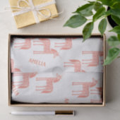 ユニコーンパーソナライズされた名ピンク 薄葉紙 (ギフト)