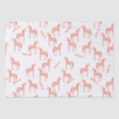 ユニコーンパーソナライズされた名ピンク 薄葉紙 (正面)