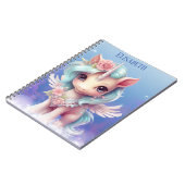 ユニコーンパーソナライズされた名 ノートブック (左側)