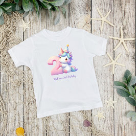 ユニコーンパーソナライズされた第2期女子誕生日 Tシャツ