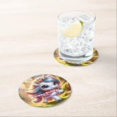 ユニコーンパーソナライズされた紙コースター ラウンドペーパーコースター (インサイチュ)