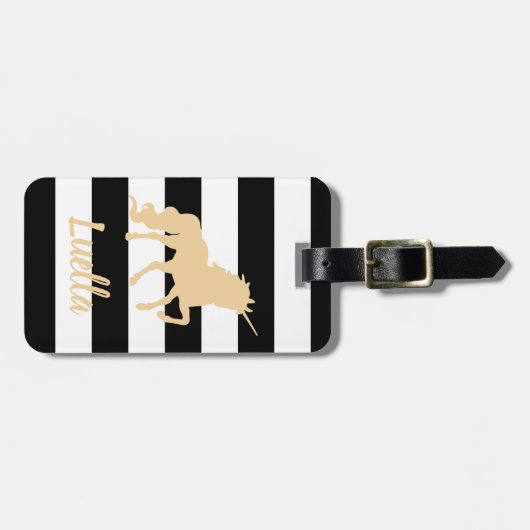 ユニコーンパーソナライズされた荷物タグ ラゲッジタグ (正面横)