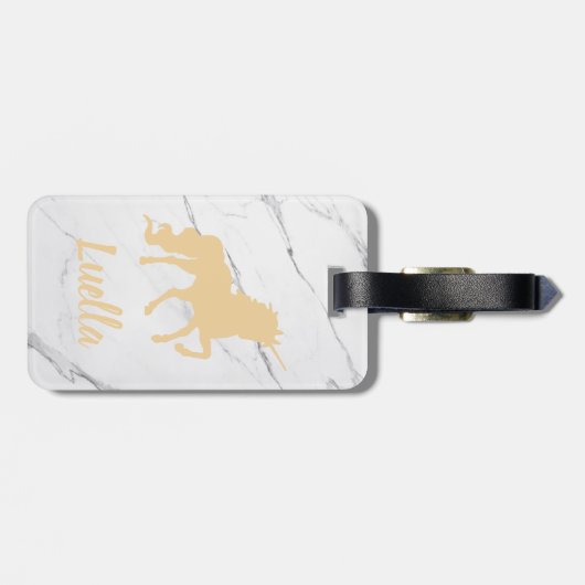 ユニコーンパーソナライズされた荷物タグ ラゲッジタグ (裏面横)