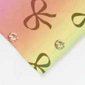 ユニコーンパーソナライズされた虹のダイヤモンド弓 フリースブランケット (角)