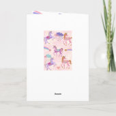 ユニコーンパーソナライズされた誕生日グリーティングカード カード (裏面)