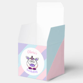 ユニコーンパーソナライズされた誕生日パステルカラフル フェイバーボックス