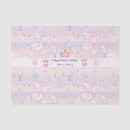 ユニコーンパーソナライズされた誕生日パーティー 薄葉紙