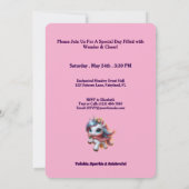 ユニコーンパーソナライズされた誕生日招待状 招待状 (裏面)