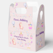 ユニコーンパーソナライズされた誕生日特典ボックス フェイバーボックス (オープン)