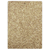 ユニコーンパーソナライズされた金ゴールドグリッタークリップボード クリップボード (裏面)